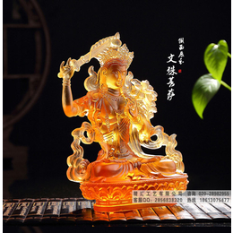 南京文殊菩萨佛像寺庙供养 文殊菩萨琉璃佛像厂家 文殊菩萨雕刻