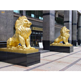 铜狮子|来图订做|大型铜狮子雕塑厂家