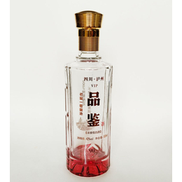 新款****晶白料玻璃酒瓶 500ml白酒瓶 烤花彩色喷涂酒水瓶