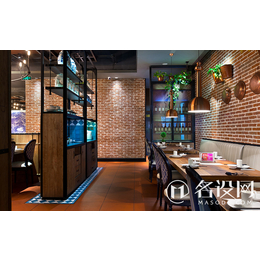 名设网餐饮空间设计案例_小型饭店设计效果图