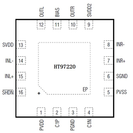 HT97220免电容高保真差分输入立体声G类耳机放大IC
