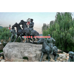 *骑马铜雕公园景观雕塑
