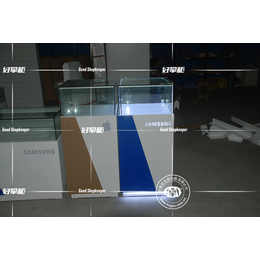 安徽苹果三星新款手机柜台 好掌柜苹果木纹体验桌 手机展示柜