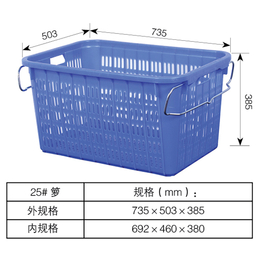 厂家*塑料周转箩漏水网格塑胶框快递服装农业运输*新料