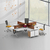 炫辞办公家具定制新款开放式工作位 开放办公桌 现代钢木工作位缩略图3