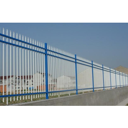 巨人锌钢护栏网 喷塑围栏 小区围墙围栏 蓝白相间围栏尺寸定做缩略图