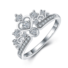 气质女王皇冠戒指 饰品制造商 饰品工厂
