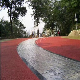 河北沧州透水混凝土 提供彩色透水地坪设计与施工