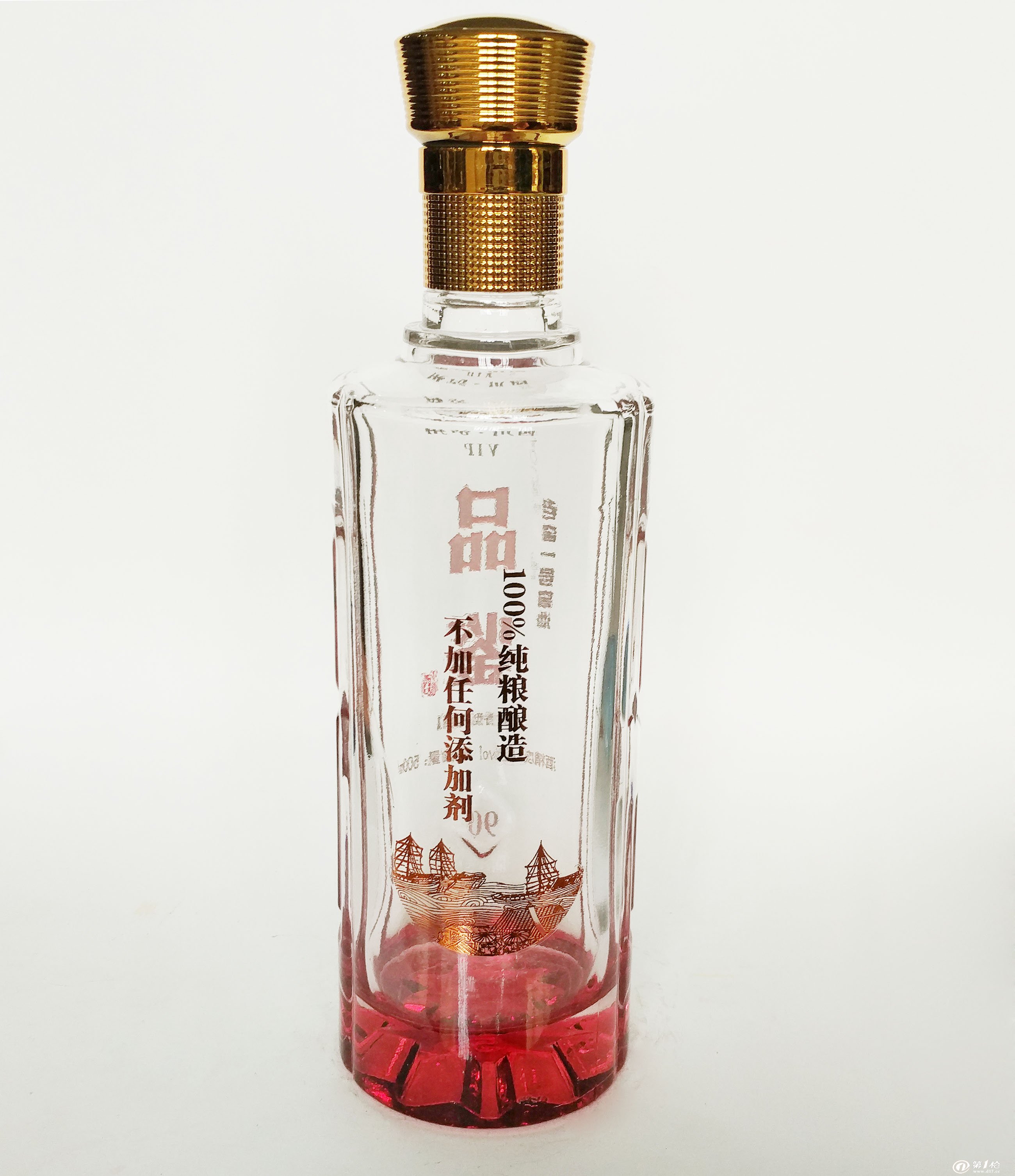 新款晶白料玻璃酒瓶 500ml白酒瓶 烤花彩色噴塗酒水瓶