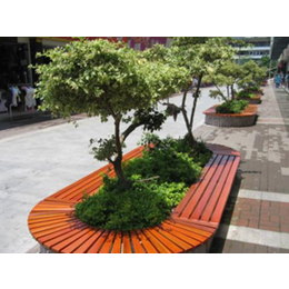 鞍山大型方形靠背围树椅提供样品 公共绿化休息树围定制