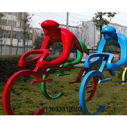 不锈钢雕塑骑行 不锈钢雕塑定制 城市景观雕塑