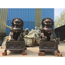 铜雕狮子、鑫鹏铸铜狮子厂家、大型铜雕狮子