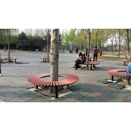 锦州市围树椅工艺制作流程振兴防腐木圆形树围椅批发大促销