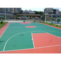 硅pu篮球场工程施工|博大塑胶工程|淄博硅pu篮球场