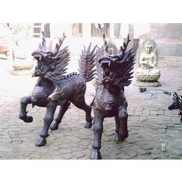 故宫铜麒麟雕塑摆件、铜麒麟雕塑、定做铜麒麟