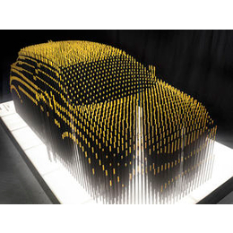 无锡金属切片组合汽车雕塑 展示大厅跑车模型观赏摆件