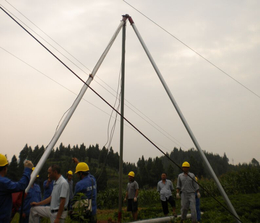电力设施10米铝合金立杆机 三角拔杆扒杆水泥杆