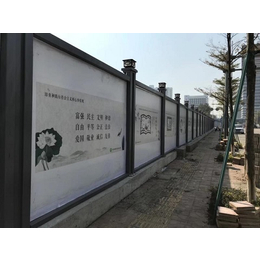 深圳宝安彩钢围挡 工地隔离钢挡板 房地产公司广告钢板