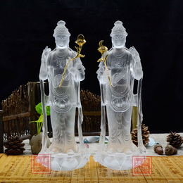 琉璃佛像厂家日光月光菩萨琉璃观音像琉璃雕塑定做广州琉璃工艺品