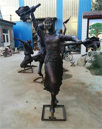 博轩雕塑-黑龙江大型运动主题人物铜雕塑
