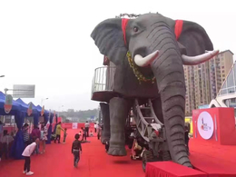 载人游览的机械大象出租 骑在大象身上的威风感机械大象租赁