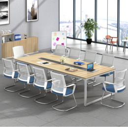 郑州会议桌销售 板式时尚浅色会议桌出售办公家具厂家 以旧换新
