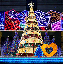 发光圣诞树装饰套餐-大型圣诞树8米10米-圣诞树