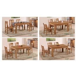 汇品轩橡木餐桌椅 全实木餐桌椅 XM-露腿餐桌