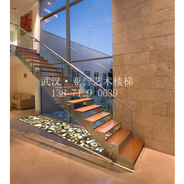 武汉亚誉艺术楼梯,玻璃钢构楼梯定制厂家,江夏钢构楼梯定制