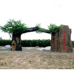 亳州假树大门 生态庄园大门制作安装
