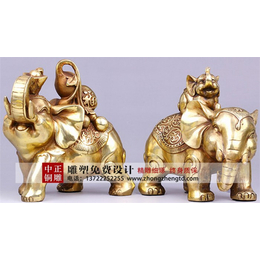 铜大象摆件价格-铜大象摆件-中正铜雕