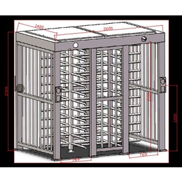 双门全高十字转闸*小区工厂工地门口人脸*二维码*通道闸