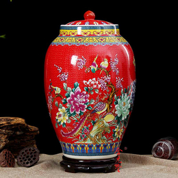 景德镇陶瓷陶瓷储物缸珐琅彩陶瓷米缸定制生产厂家