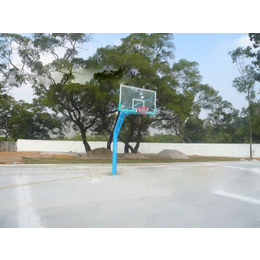 三亚固定篮球架、冀中体育公司、单柱固定篮球架一套多少钱