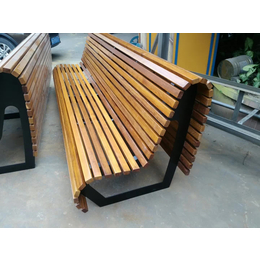 深圳公园钢木靠背椅 铸铁椅脚公园椅 户外座椅系列