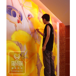 手工墙绘设计|南京*翅膀设计中心|墙绘设计