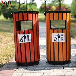 河南新乡果皮垃圾桶户外分类单桶垃圾桶钢木垃圾桶订制特价批发