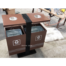 供应潜江市景区咖啡色垃圾箱 定制分类垃圾箱果皮箱