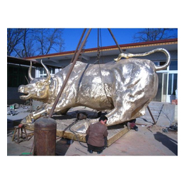 华尔街铜牛雕塑厂家,新疆华尔街铜牛雕塑,世隆雕塑
