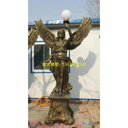 铜雕花灯女神 铜雕工艺品 长沙铜雕雕塑 可定制