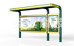 订制公交车候车亭站台宣传栏不锈钢仿古户外广告牌公告栏橱窗定制