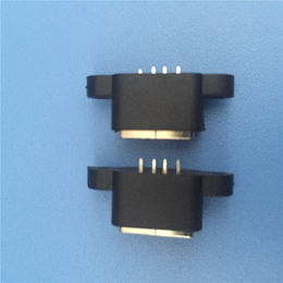 USB防水母座防水等级IP67 180度立式直插插板式DIP