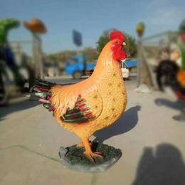 玻璃钢大公鸡雕塑制作公司,甘肃玻璃钢大公鸡雕塑,艺铭雕塑
