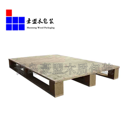 黄岛长江中路豪盟木质包装单面胶合板木托盘 打托缠膜装卸