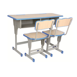 HL-A1968注塑包边双人单柱单层课桌椅