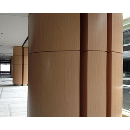 立柱铝单板木纹包柱铝单板大型建筑的包柱材料外墙单板厂家