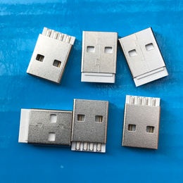 USB 4Pin A公 短体 焊线式 白色胶芯