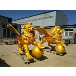 西藏铜狮子-铜狮子厂家-大门铜狮子