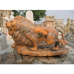 黑龙江石雕狮子订制-镇宅石雕狮子订制-盛晟雕塑