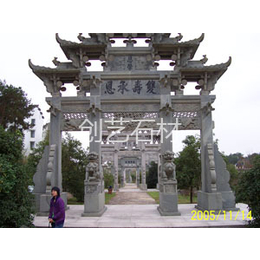 滁州石雕-芜湖创艺石材-大型石雕牌坊